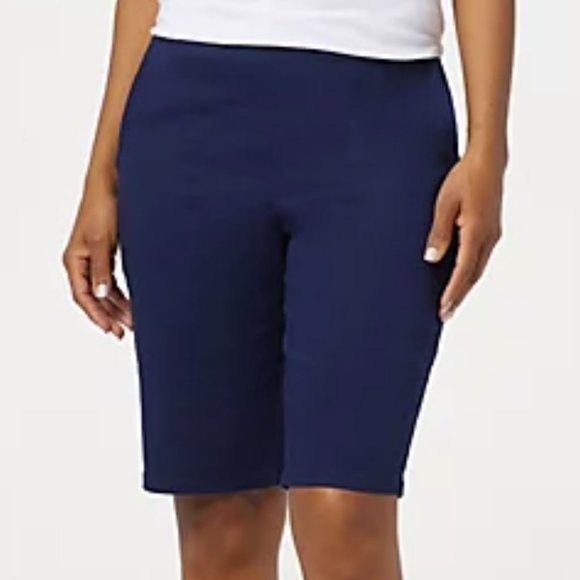 Denim&Co Pants - Denim & Co Twill Pull-On Shorts  7879